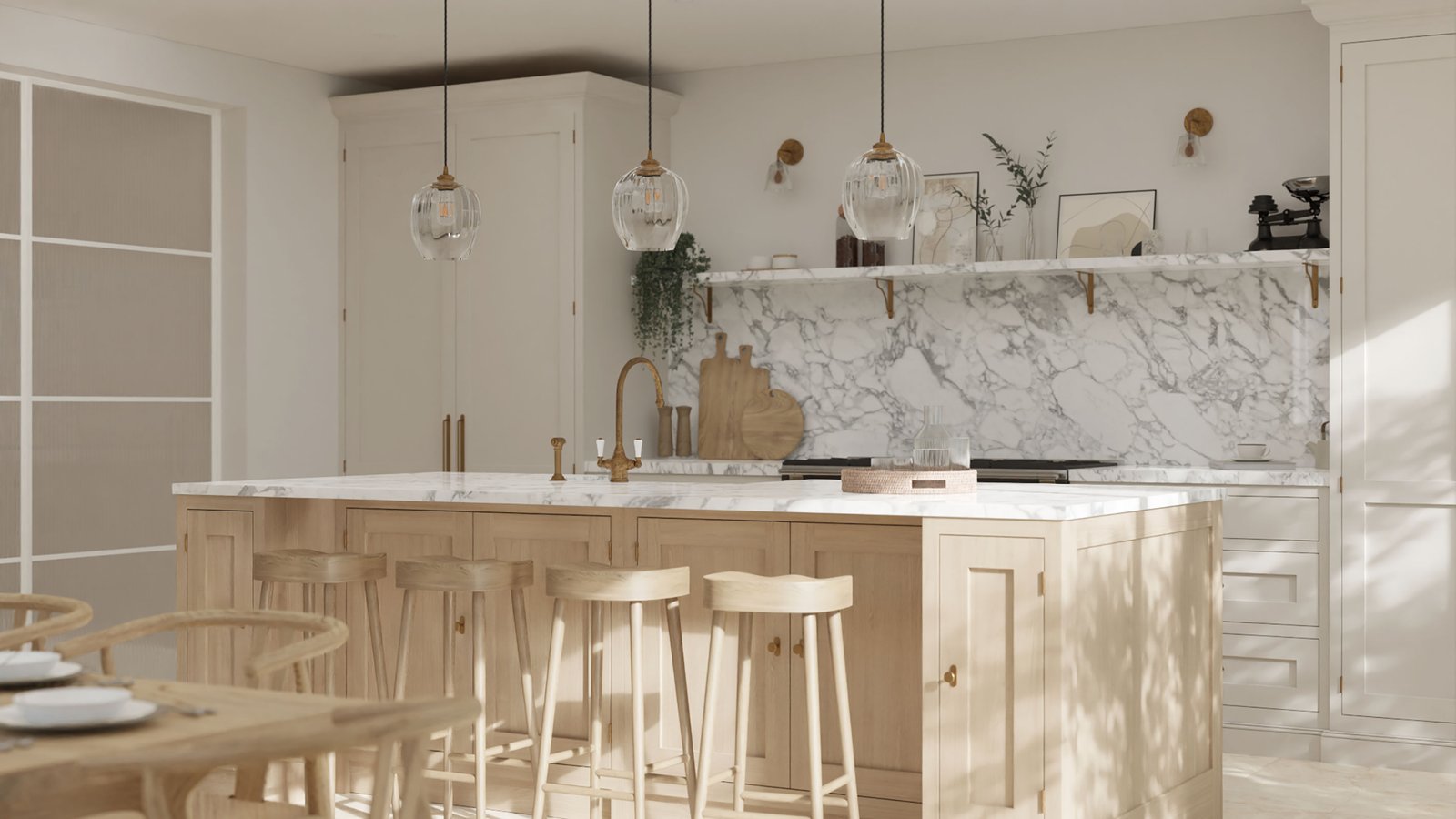 bare wood kitchen