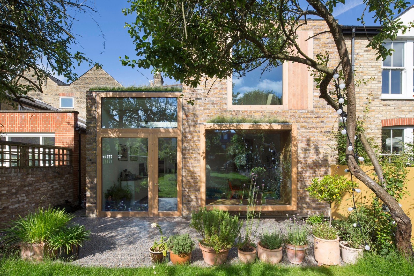 two storey brick extension to semi detached house