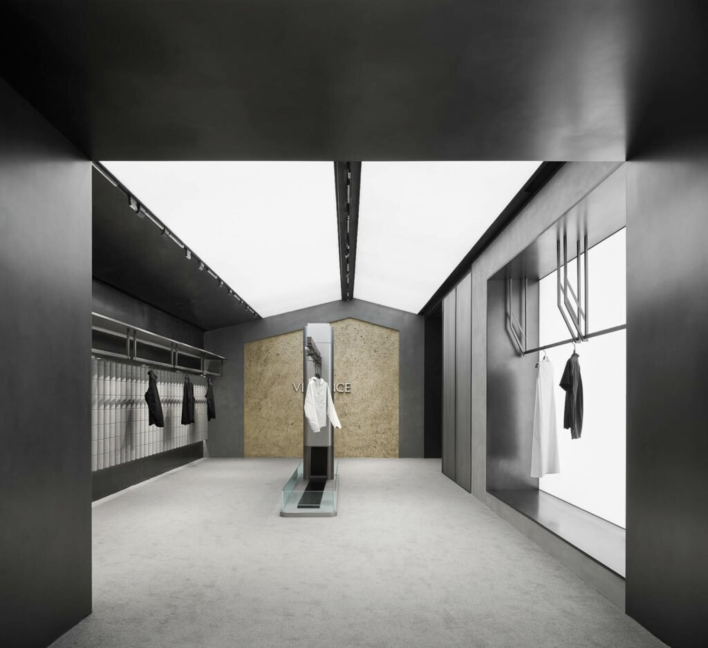 the urban wear room with an industrial feel at Arc'teryx