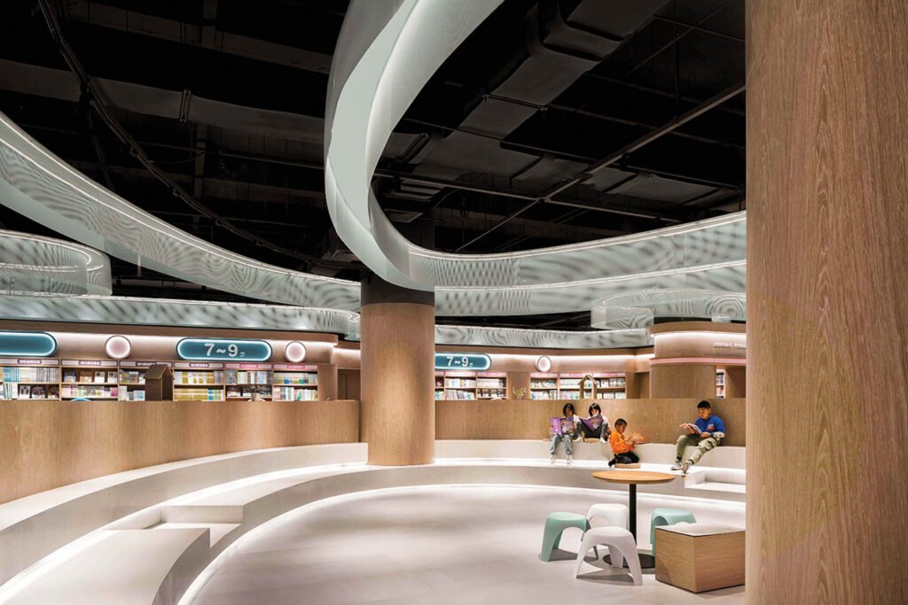 an open area to read in the bookstore