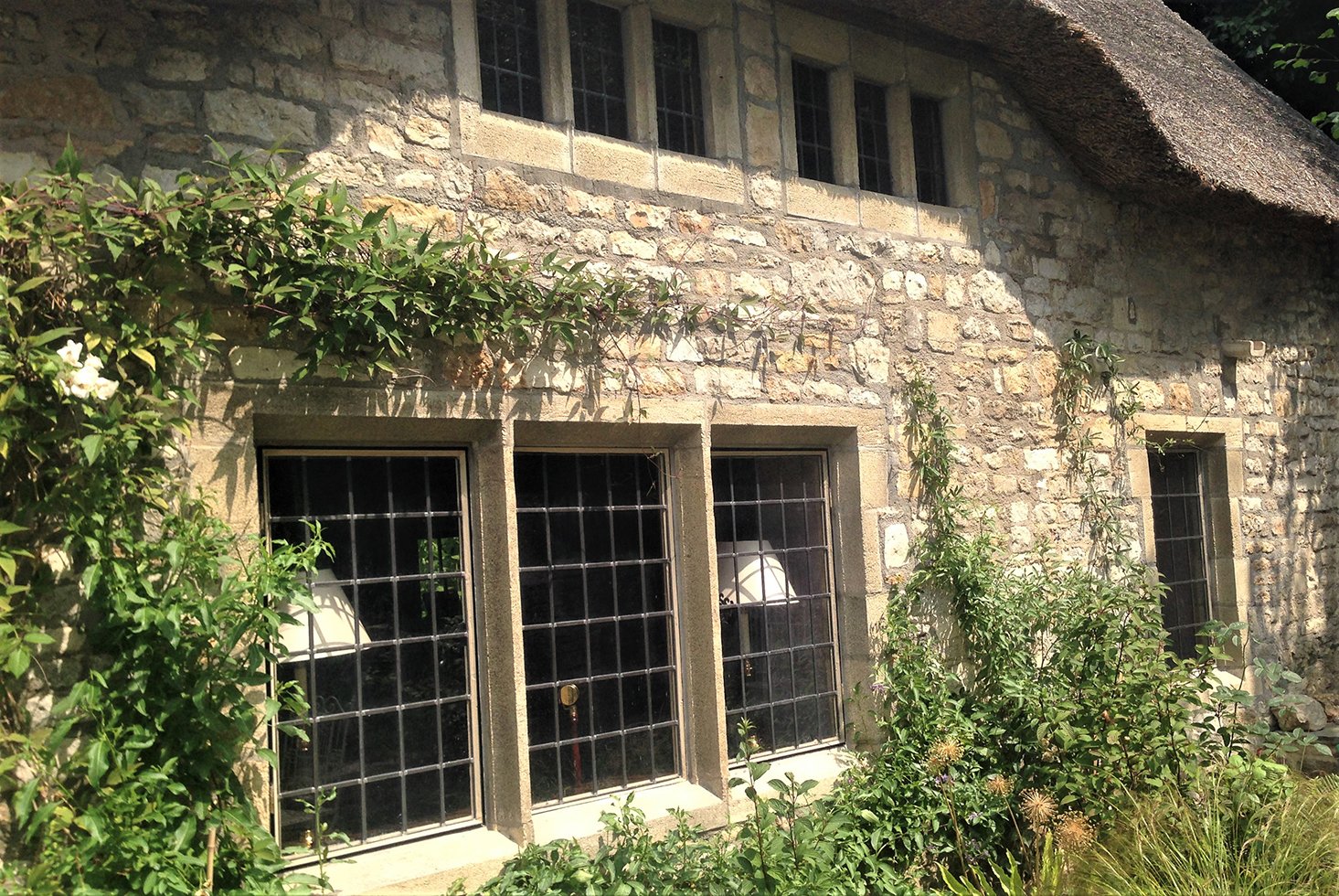 leaded light windows in a cottage