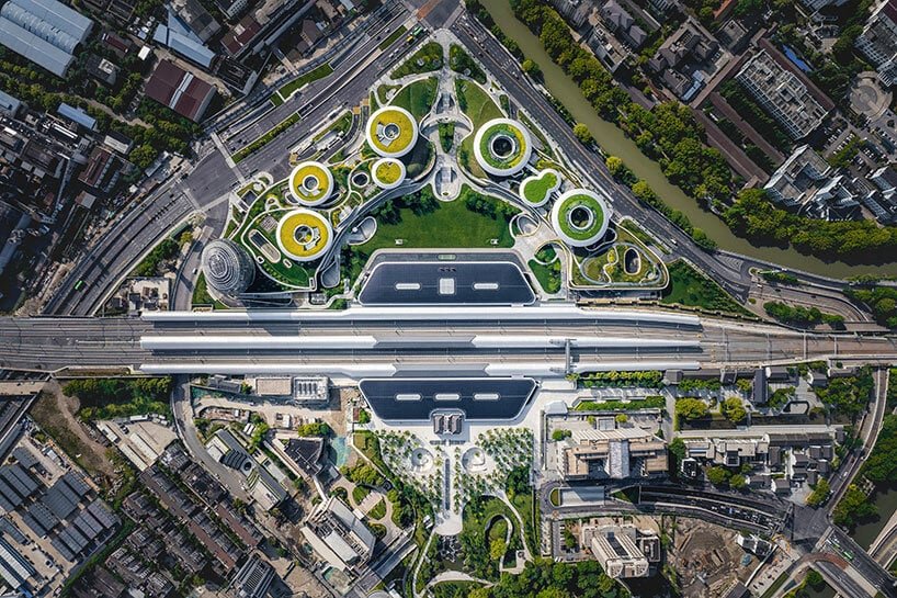 ma yansong on MAD's first transit-oriented project, a 'train station in the forest' in jiaxing