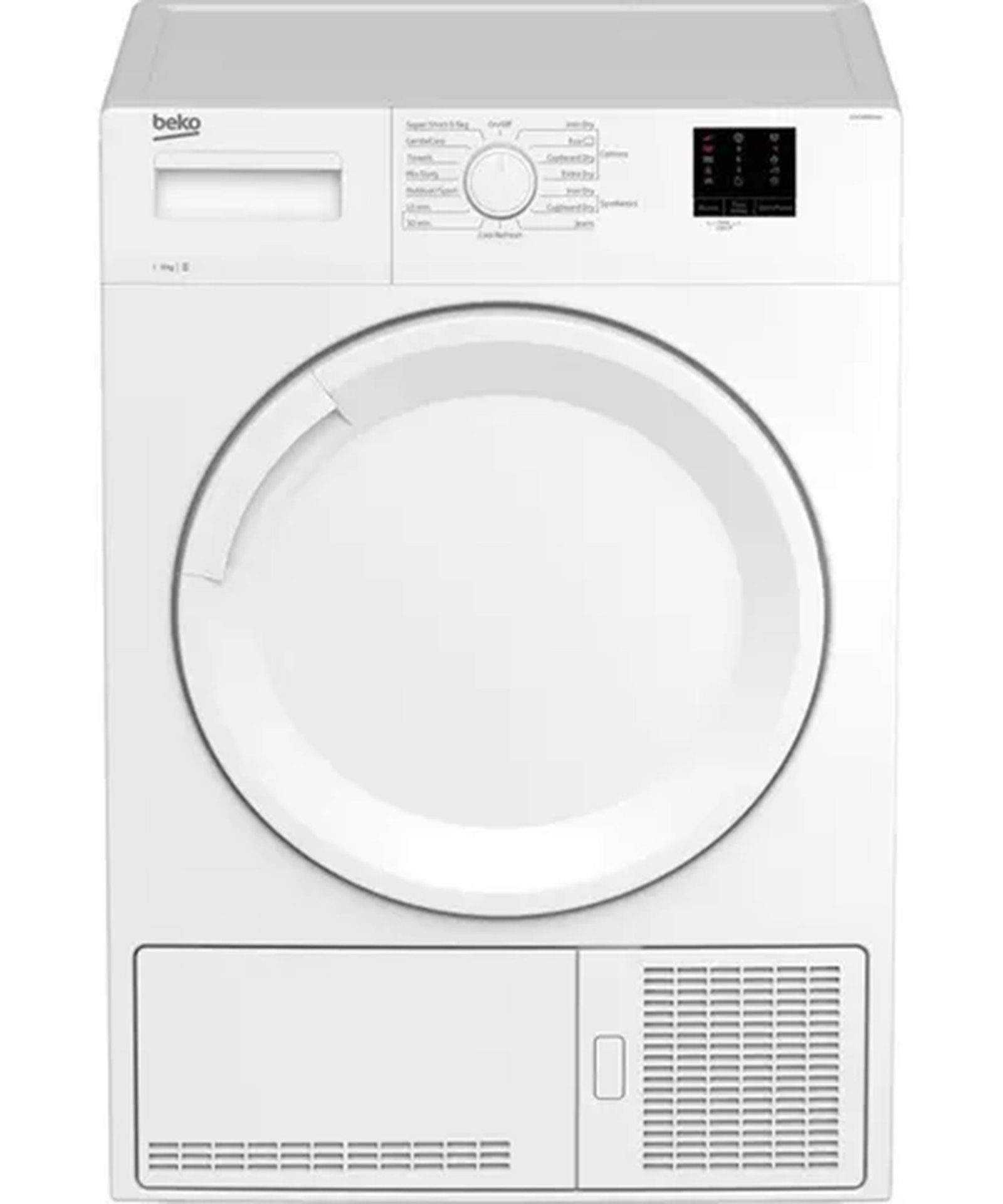 white condenser tumble dryer
