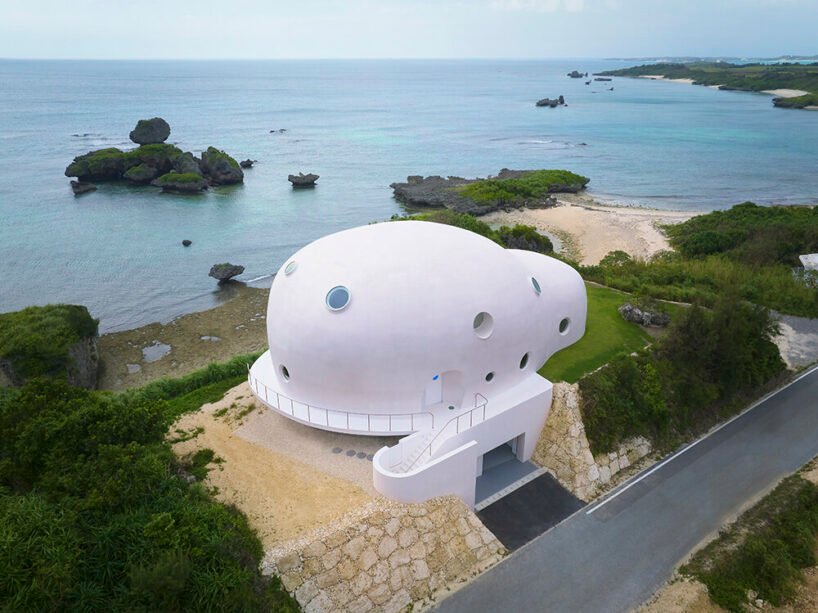 mariko mori on yuputira house, her coral-shaped residence in coastal japan