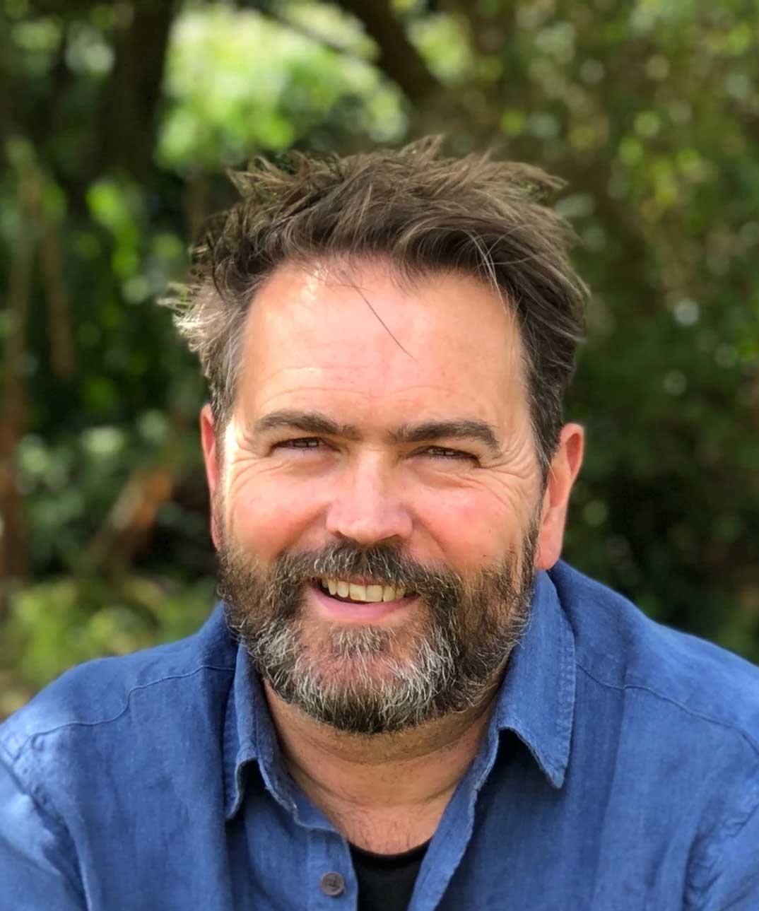 Portrait shot of David Hedges Gower, a lawn expert