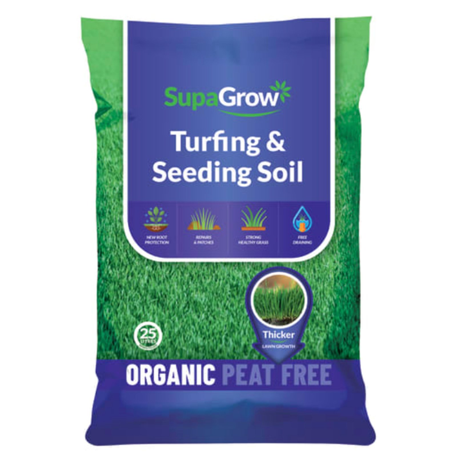 SupaGrow Turfing and Seeding Soil - 25L
