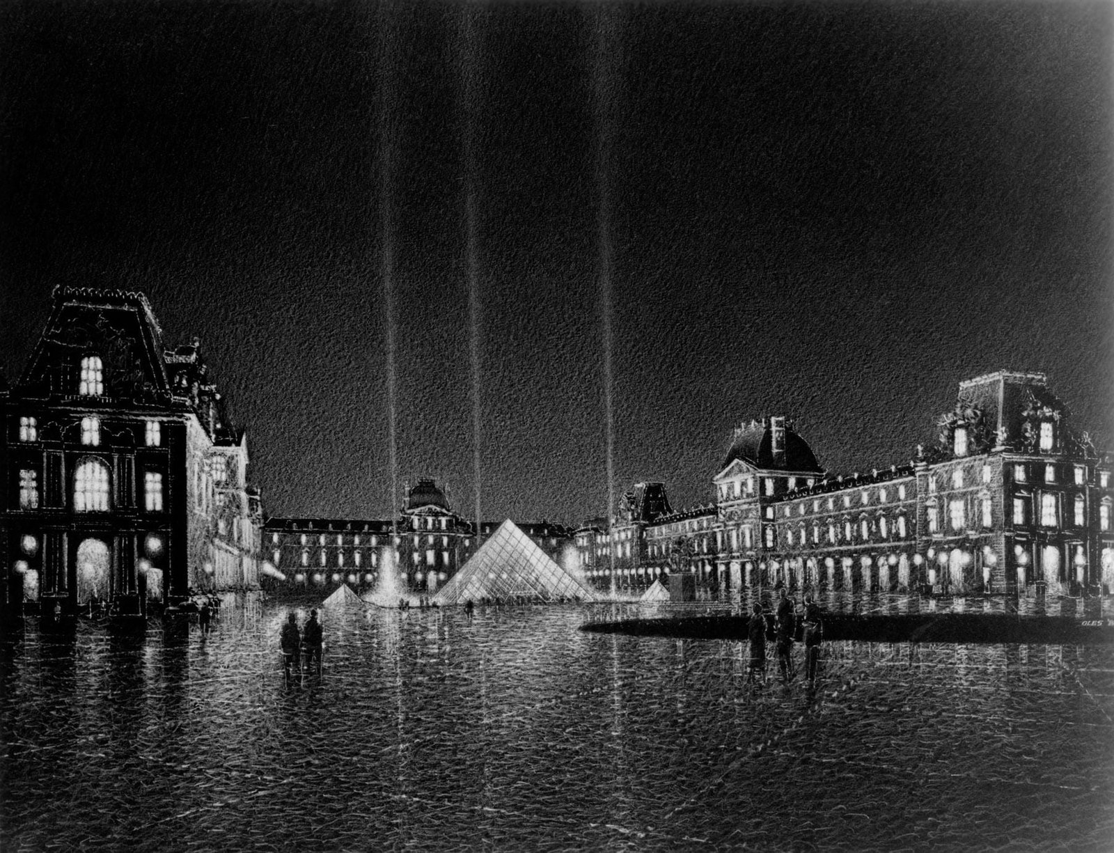 Rendering of the Louvre