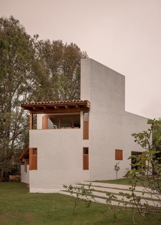 The house facing the courtyard