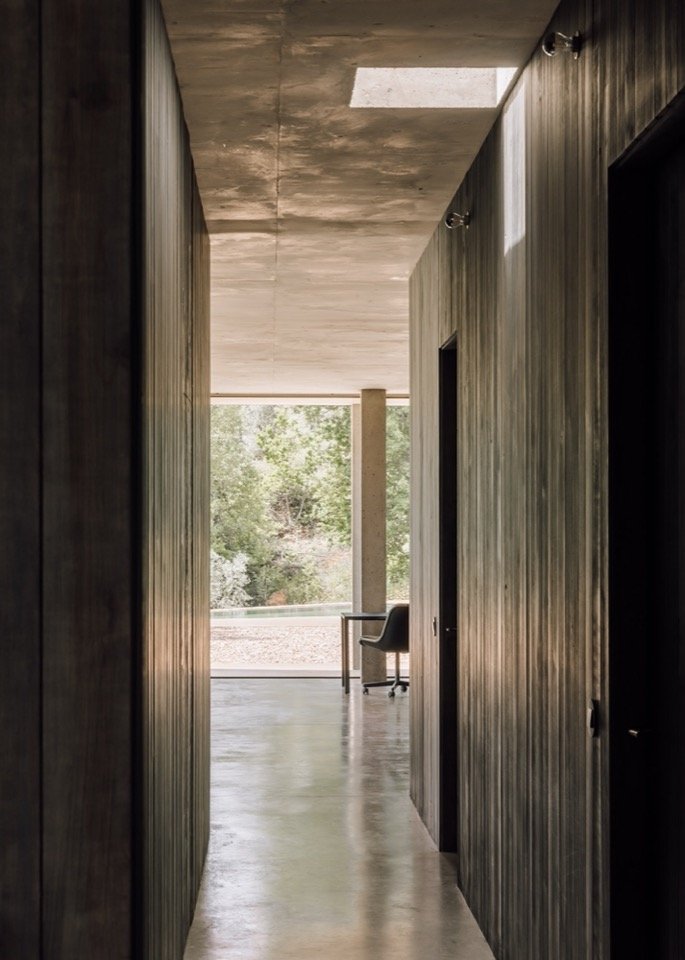corridor connecting the interior spaces