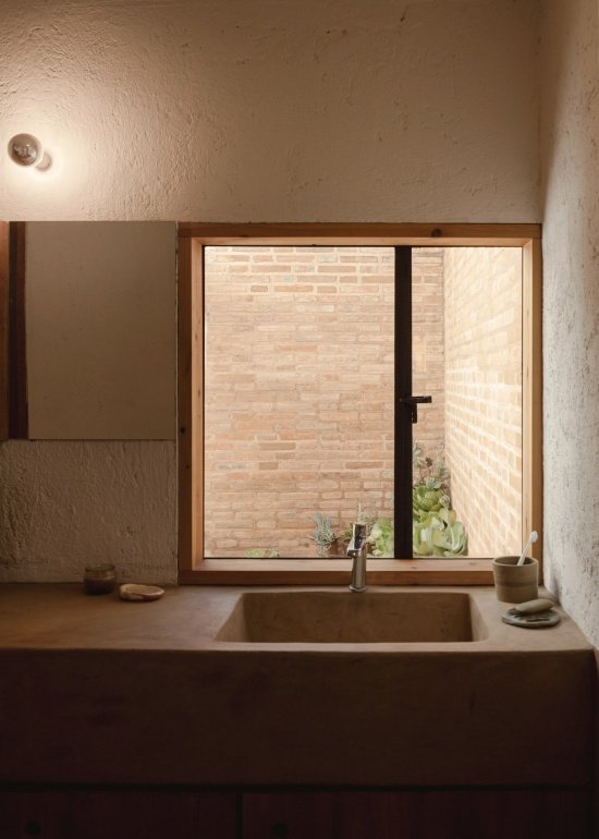 view through the bathroom window