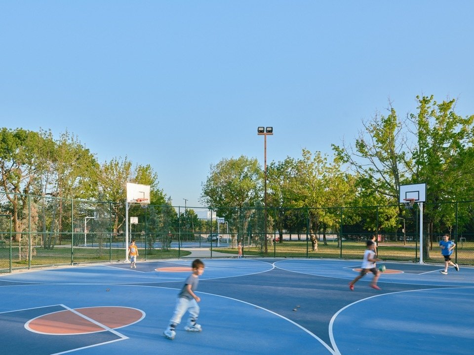 Basketball activities in the park/Basketball activities in the park