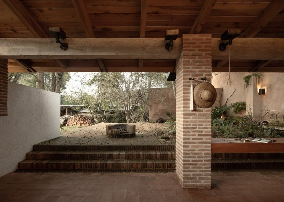 view from the workshop toward the courtyard, view from the workshop toward the courtyard