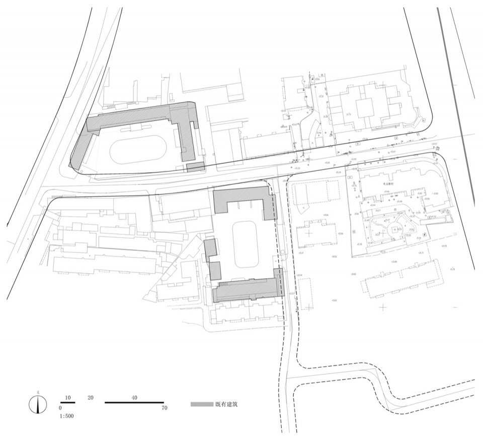 既有建筑总平面 / Existing site plan
