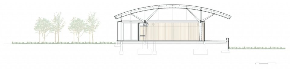 主楼剖面一 / Main building section 1