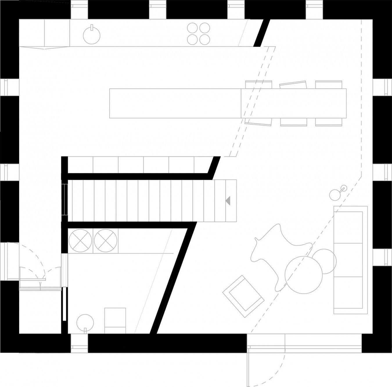 THE TOWN HOUSE Sigurd Larsen Design Architecture Germany stone wood urban house Plan 0 copies