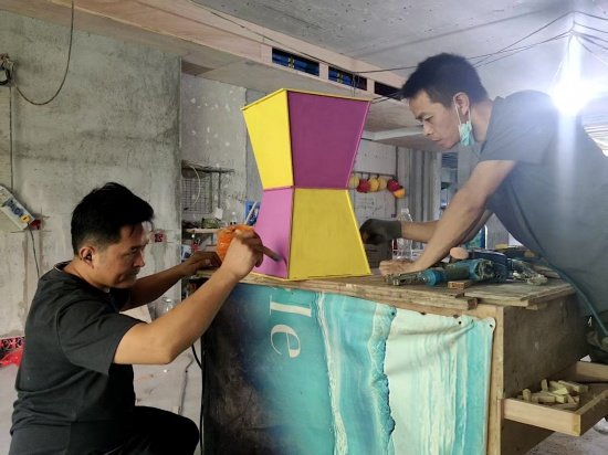Bucket-shaped unit assembly process/Assembly process