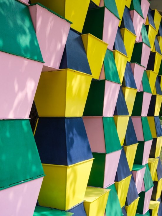 Side view of the artwork