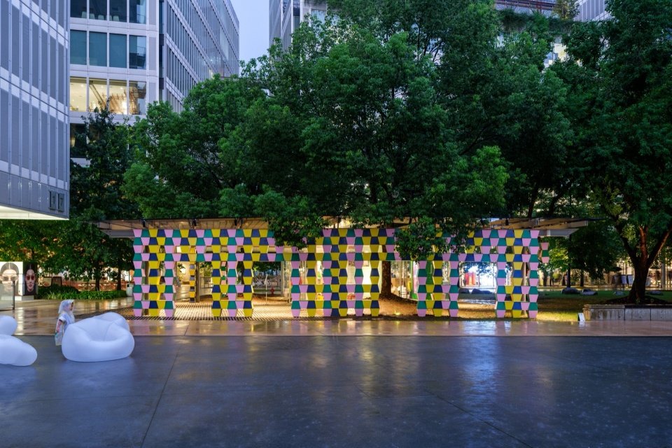 Building illuminated at night