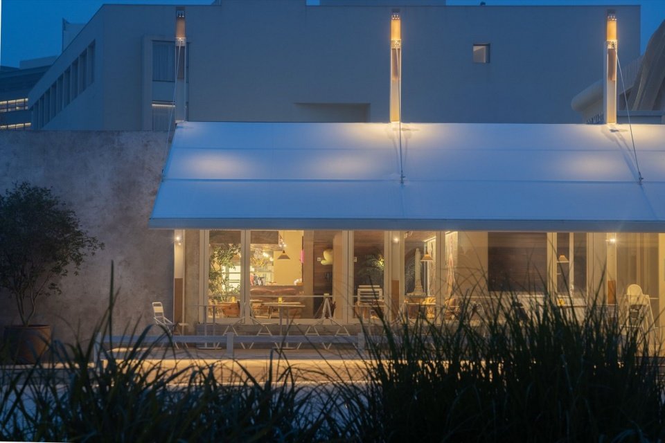 Looking indoors from the street