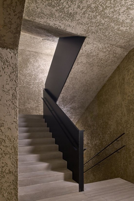 Stair space and black steel elements Stair space and black steel elements
