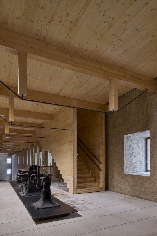 Timber stair and exhibition space, Timber stair and exhibition space
