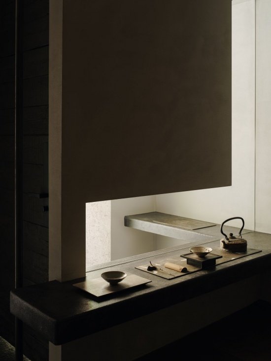 L-shaped booth