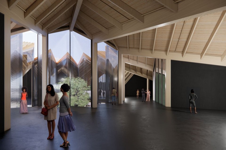 Gallery and courtyard/ Gallery and courtyard