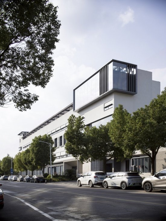 View of building corner from street