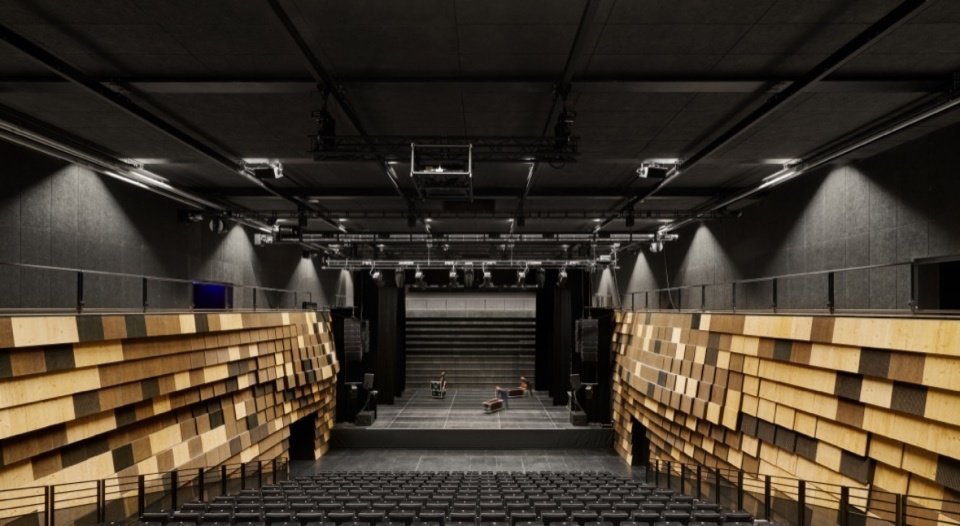 View from the seating towards the performance space