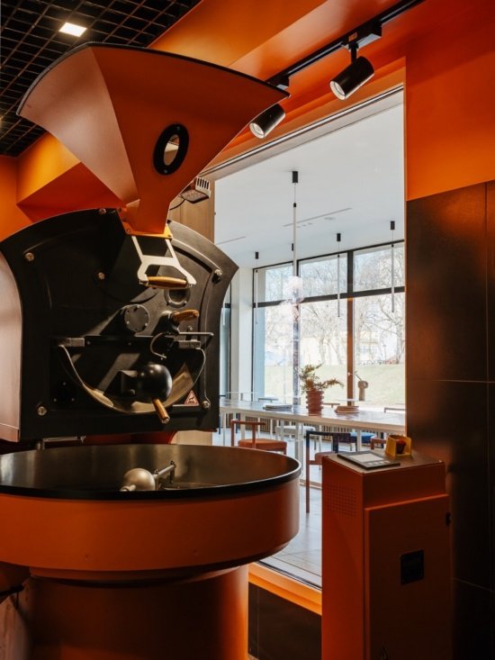 Visible coffee-roasting equipment/Visible coffee-roasting equipment