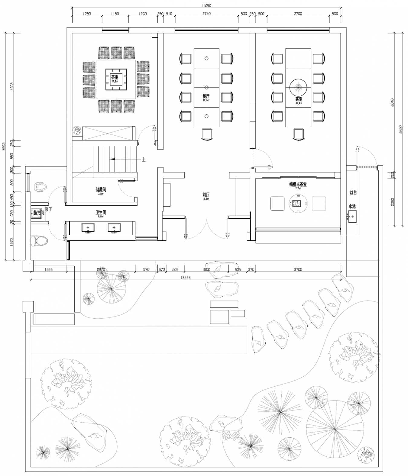 Tea rooms and dining room plan/ Tea rooms and dining room plan