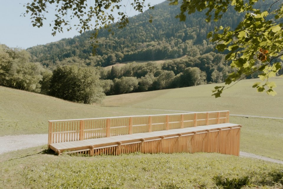 Timber installation on the slope