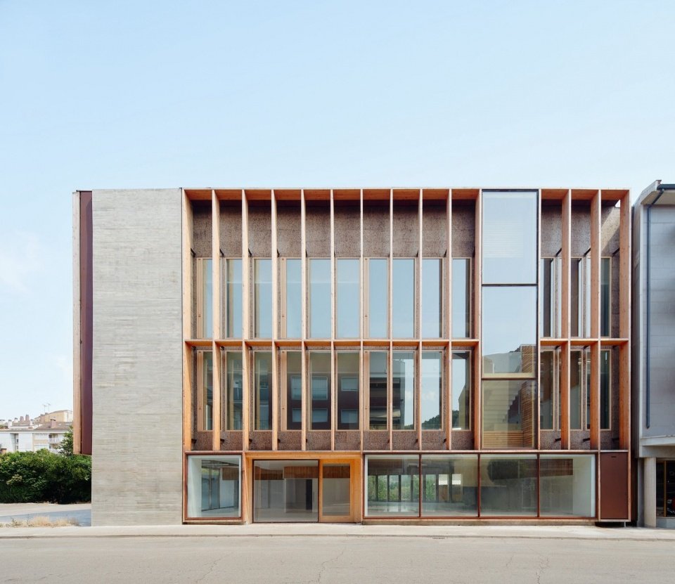 Street-facing facade
