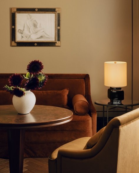 Furniture details in the gold suite