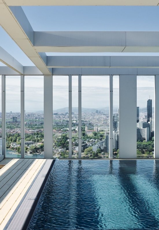 rooftop pool with city views/ rooftop pool with city views