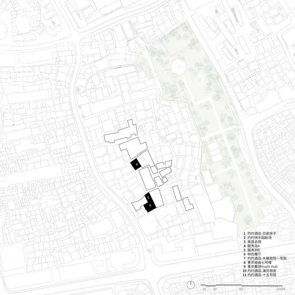 服务岛总平面图 / Site Plan of the Service Islands