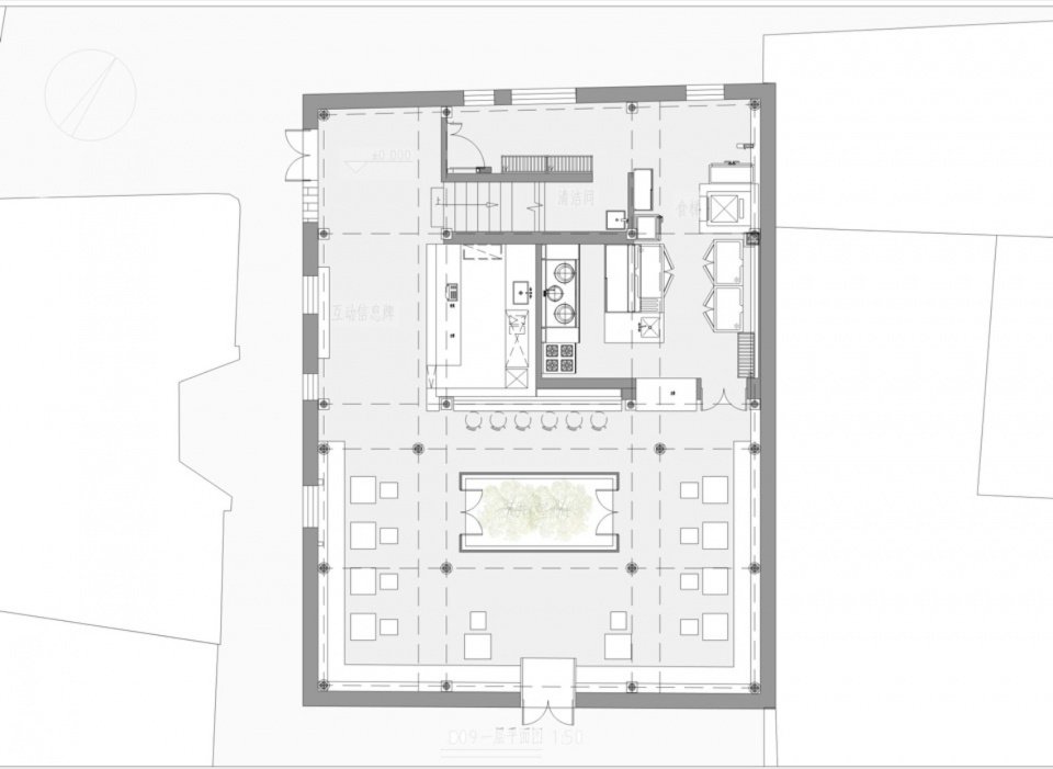 服务岛A首层平面 / Ground-Floor Plan, Service Island A